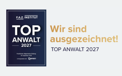 Auszeichnung als TOP-Anwalt 2027 im Arbeitsrecht